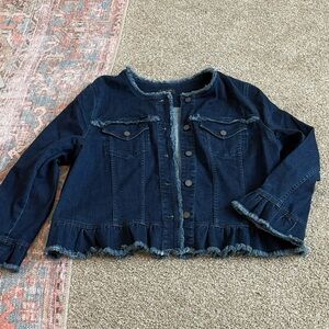 Ann Taylor Fringe Denim Jacket